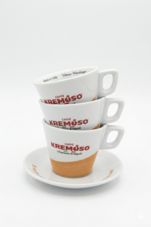 Set 6 cești capuccino și farfurioare KREMOSO